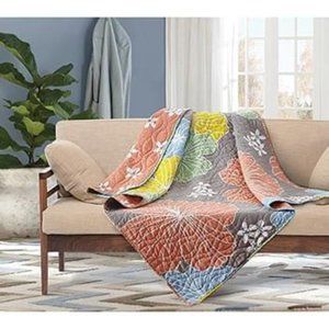 Hibiscus Quilted Throw